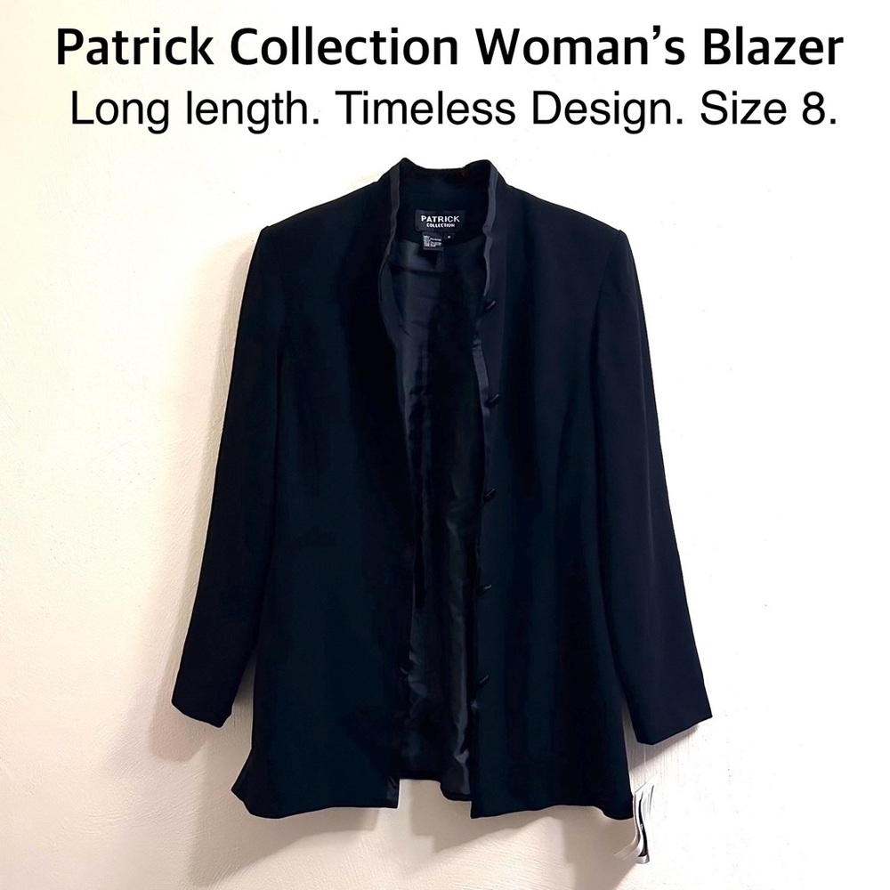 Patrick Collection Timeless Black Women's Blazer Jacket Long